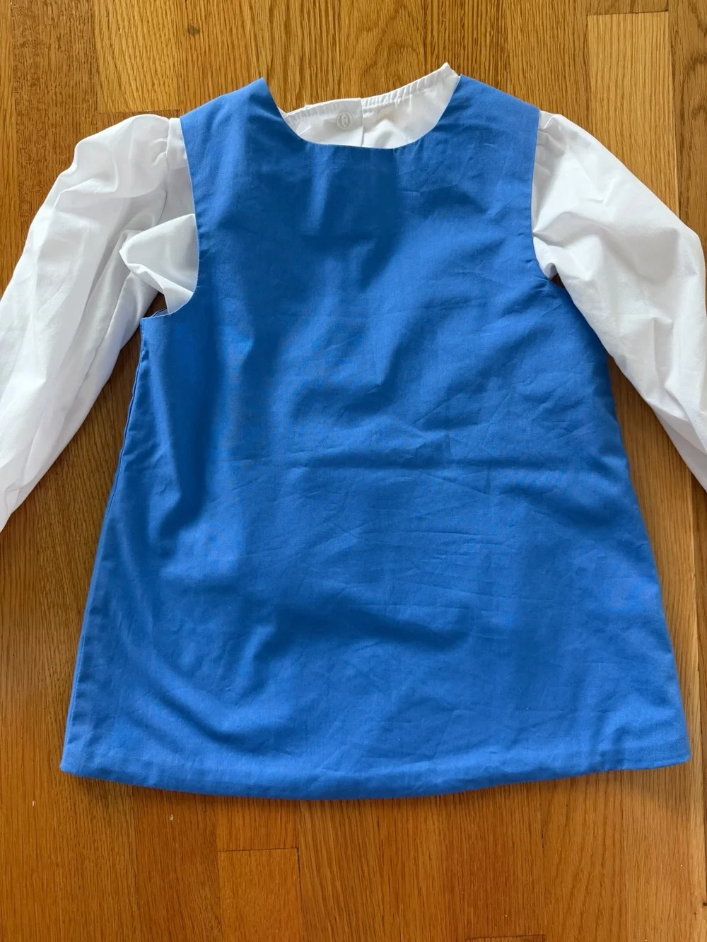 The Beaufort Bonnet Company Blue and White Girls Dress Set with Bow